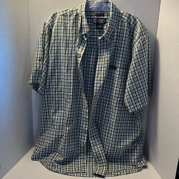Large chaps plaid button up sku:A18 - Picture 1 of 6